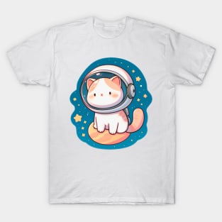 Little Star Explorer: Cosmic Adventures of an Adorable Astronaut Kitty T-Shirt